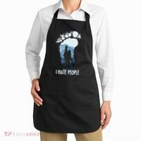 Funny Bigfoot I Hate People Apron thumb 2