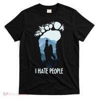 Funny Bigfoot I Hate People T-Shirt thumb 0