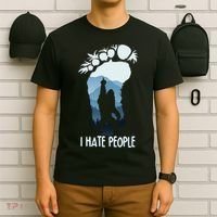 Funny Bigfoot I Hate People T-Shirt thumb 6