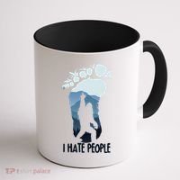Funny Bigfoot I Hate People Coffee Mug thumb 1