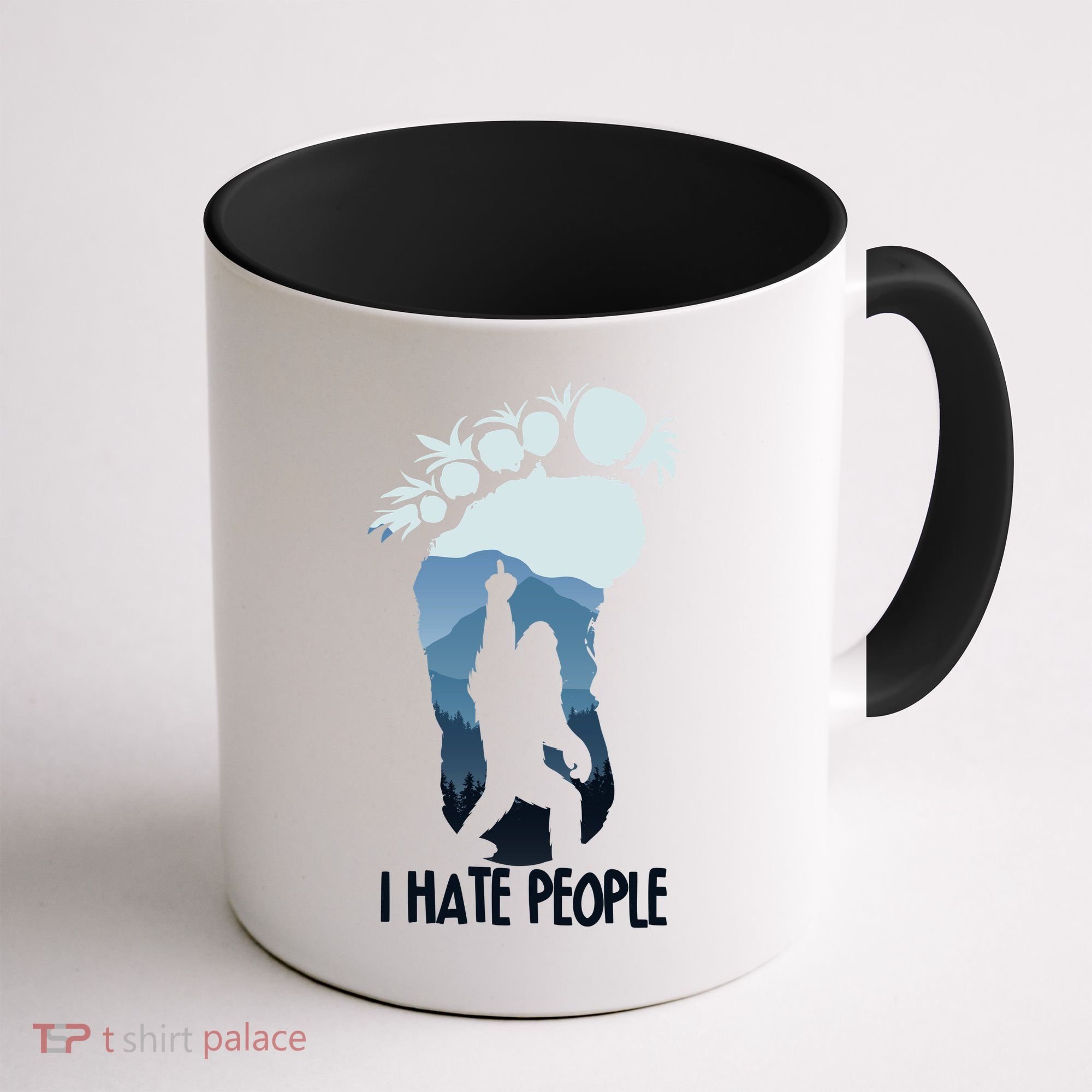 Funny Bigfoot I Hate People Coffee Mug