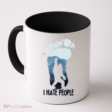Funny Bigfoot I Hate People Coffee Mug