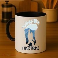 Funny Bigfoot I Hate People Coffee Mug thumb 4