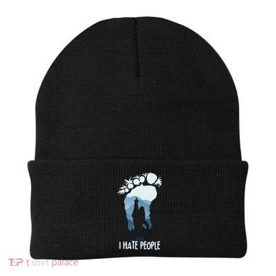 Funny Bigfoot I Hate People Beanie