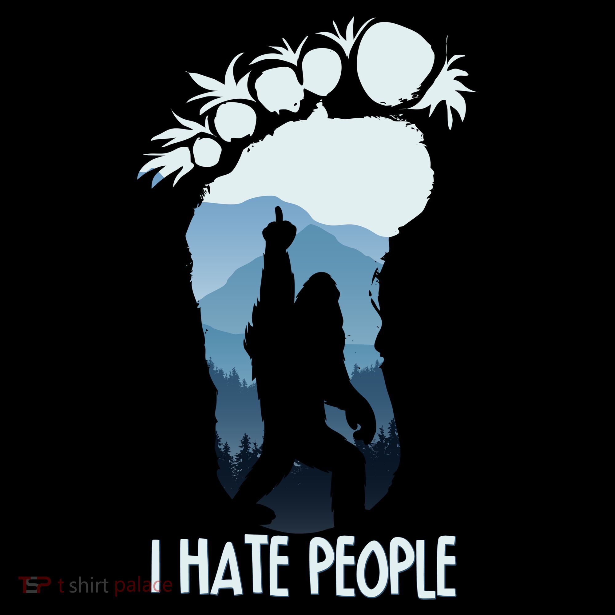 Funny Bigfoot I Hate People Coaster