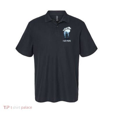 Funny Bigfoot I Hate People Polo