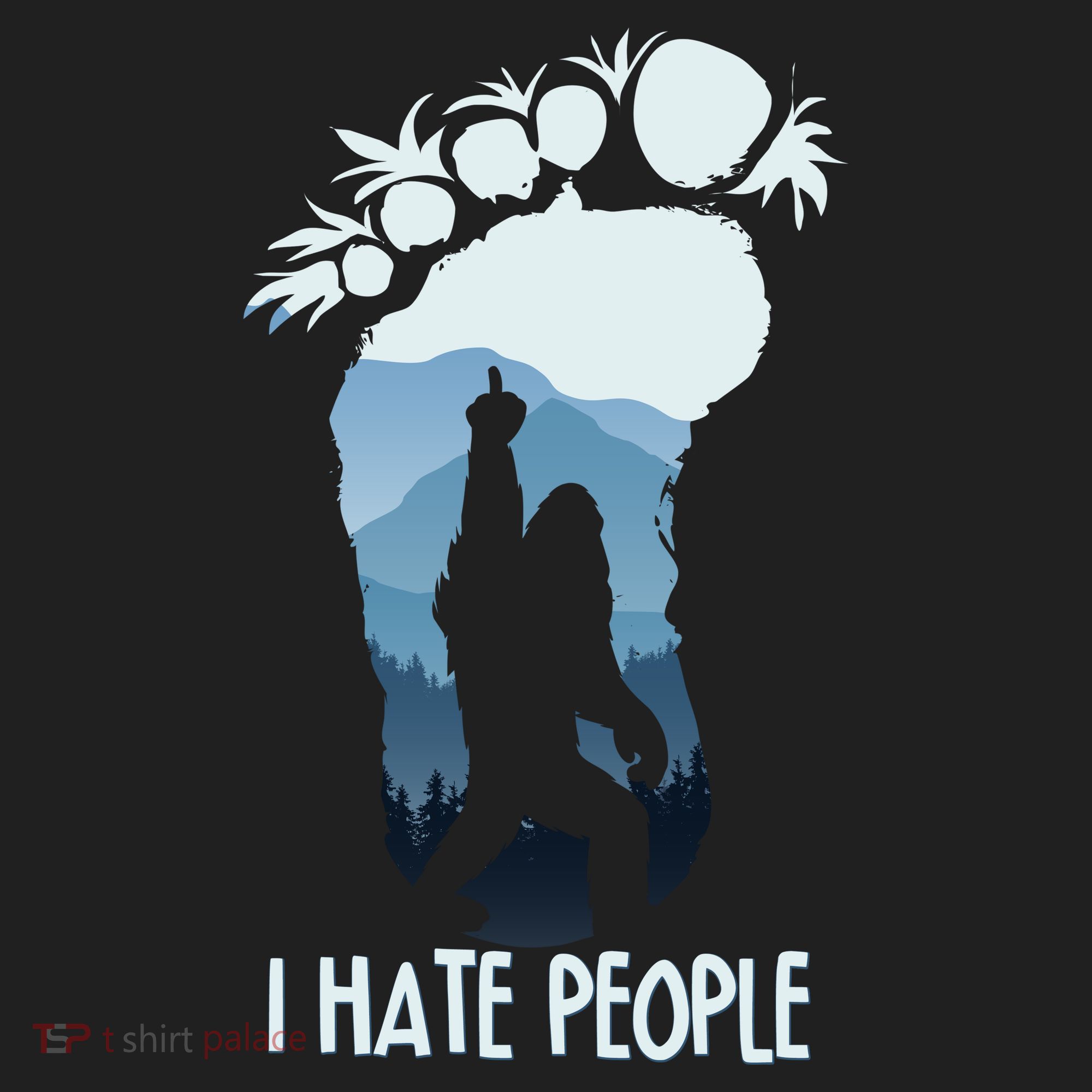 Funny Bigfoot I Hate People Tumbler
