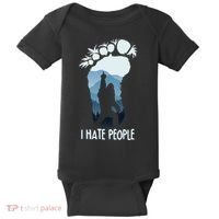 Funny Bigfoot I Hate People Baby Bodysuit thumb 0
