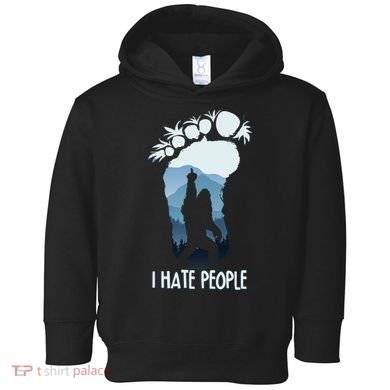Funny Bigfoot I Hate People Toddler Hoodie