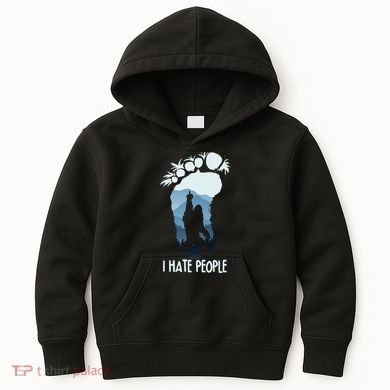 Funny Bigfoot I Hate People Kids Hoodie
