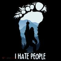 Funny Bigfoot I Hate People Kids Long Sleeve Shirt thumb 2