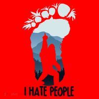 Funny Bigfoot I Hate People Santa Hat thumb 1