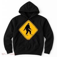 Funny Bigfoot Road Sign Hoodie thumb 0