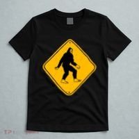 Funny Bigfoot Road Sign T-Shirt thumb 5