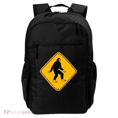 Funny Bigfoot Road Sign Backpack