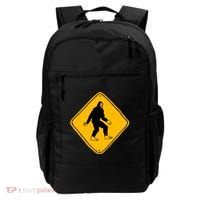 Funny Bigfoot Road Sign Backpack thumb 0