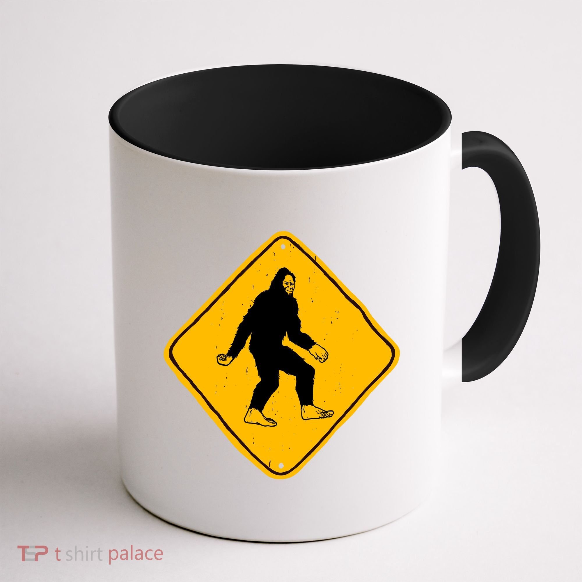 Funny Bigfoot Road Sign Coffee Mug