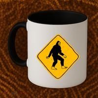 Funny Bigfoot Road Sign Coffee Mug thumb 2