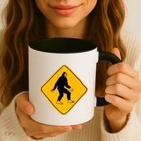 Funny Bigfoot Road Sign Coffee Mug thumb 3
