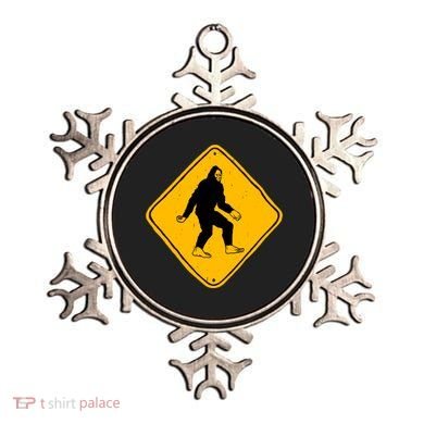 Funny Bigfoot Road Sign Ornament
