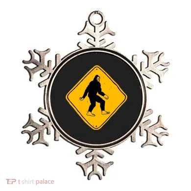 Funny Bigfoot Road Sign Ornament