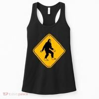 Funny Bigfoot Road Sign Women's Tank Top thumb 0