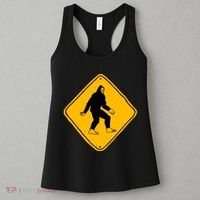 Funny Bigfoot Road Sign Women's Tank Top thumb 3