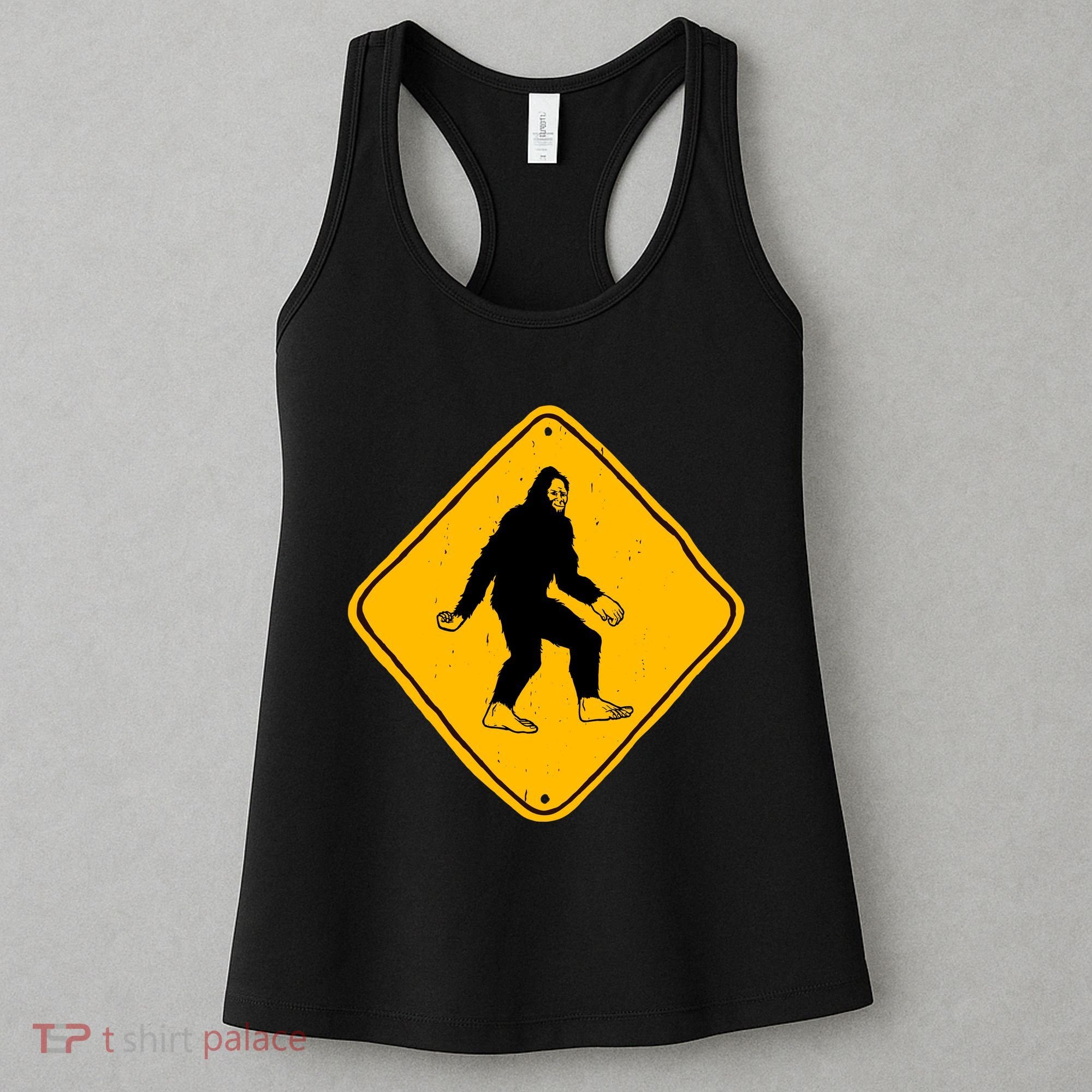 Funny Bigfoot Road Sign Women's Tank Top