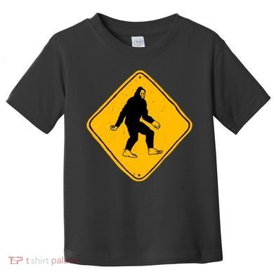 Funny Bigfoot Road Sign Toddler T-Shirt