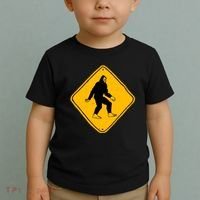 Funny Bigfoot Road Sign Toddler T-Shirt thumb 2