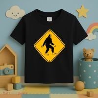 Funny Bigfoot Road Sign Toddler T-Shirt thumb 3