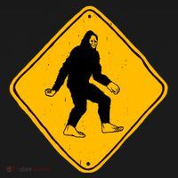 Funny Bigfoot Road Sign Women's T-Shirt thumb 6