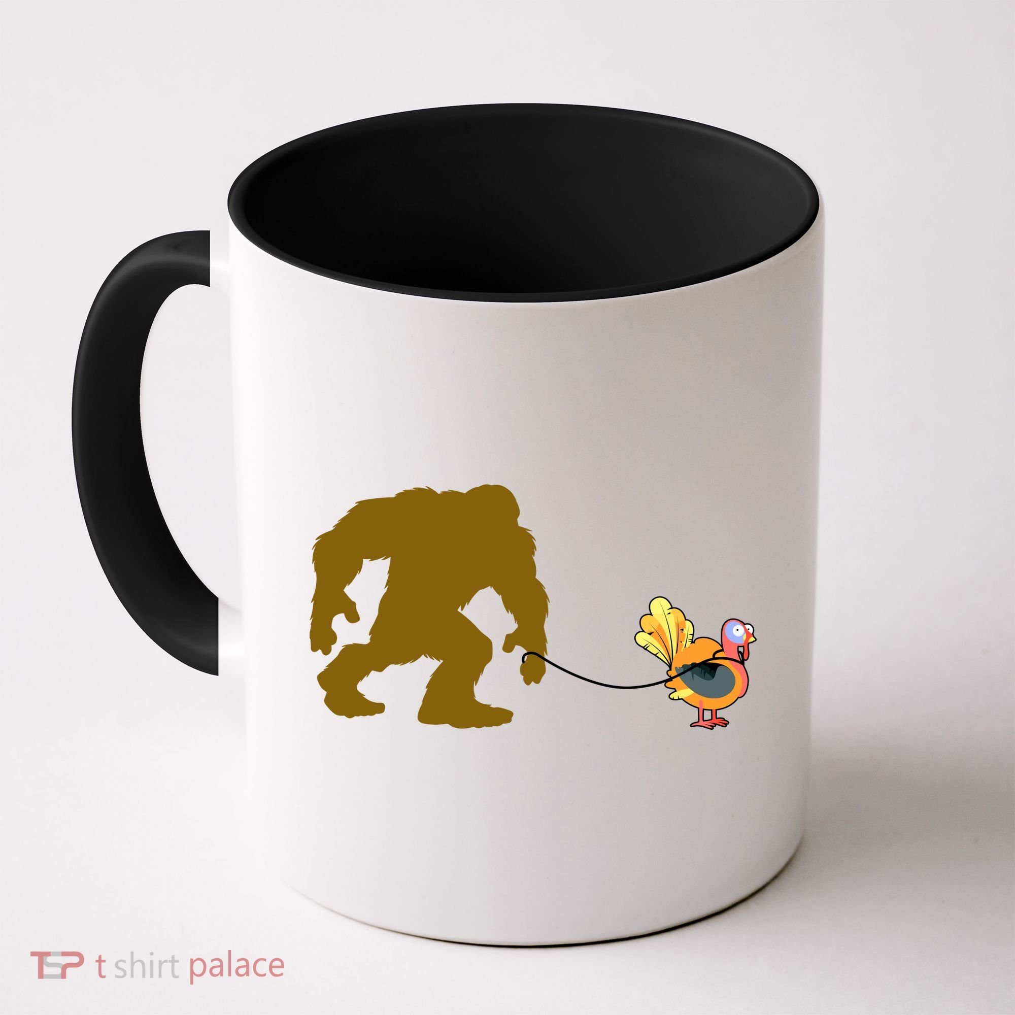 Funny Bigfoot Thanksgiving Turkey Coffee Mug