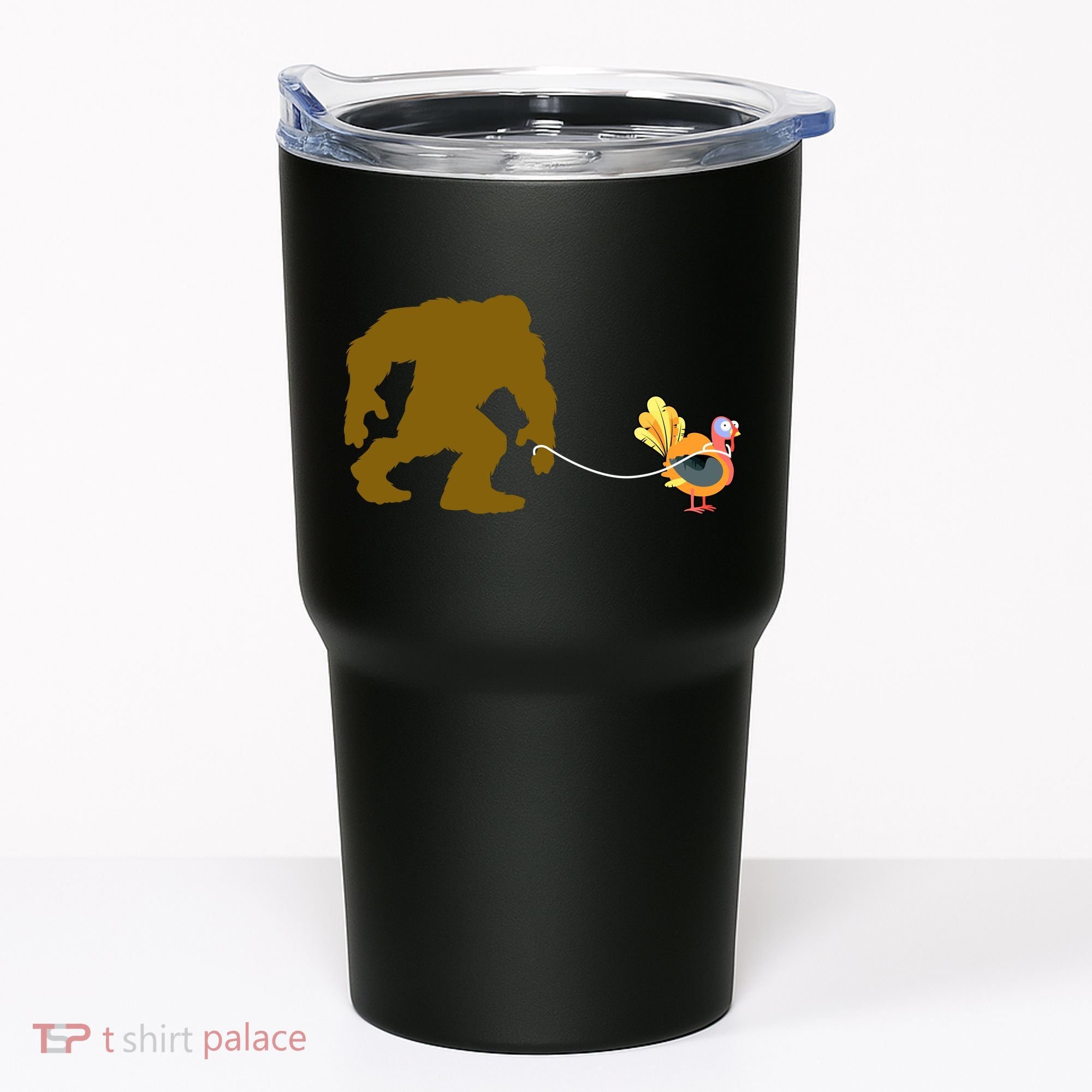 Funny Bigfoot Thanksgiving Turkey Tumbler