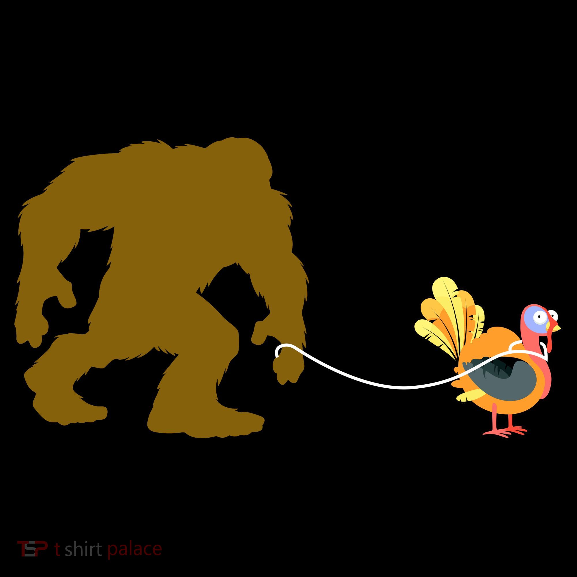 Funny Bigfoot Thanksgiving Turkey Mousepad