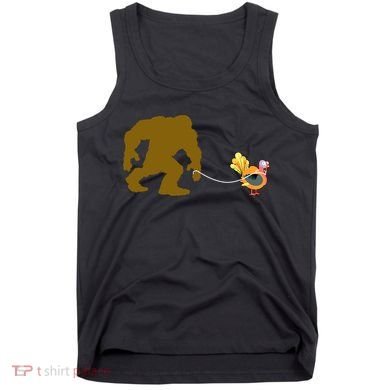 Funny Bigfoot Thanksgiving Turkey Tank Top