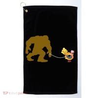 Funny Bigfoot Thanksgiving Turkey Golf Towel thumb 0