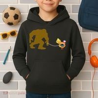 Funny Bigfoot Thanksgiving Turkey Kids Hoodie thumb 2