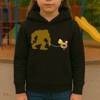 Funny Bigfoot Thanksgiving Turkey Kids Hoodie thumb 3