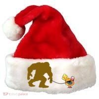 Funny Bigfoot Thanksgiving Turkey Santa Hat thumb 0