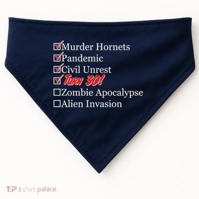 Funny Birthday In Quarantine Checklist 30th Birthday USA-Made Doggie Bandana