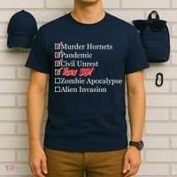 Funny Birthday In Quarantine Checklist 30th Birthday T-Shirt thumb 6