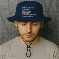 Funny Birthday In Quarantine Checklist 30th Birthday Bucket Hat thumb 2