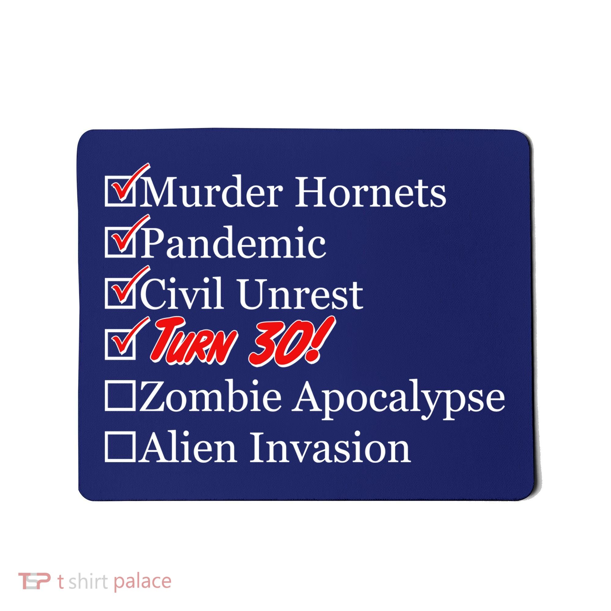 Funny Birthday In Quarantine Checklist 30th Birthday Mousepad