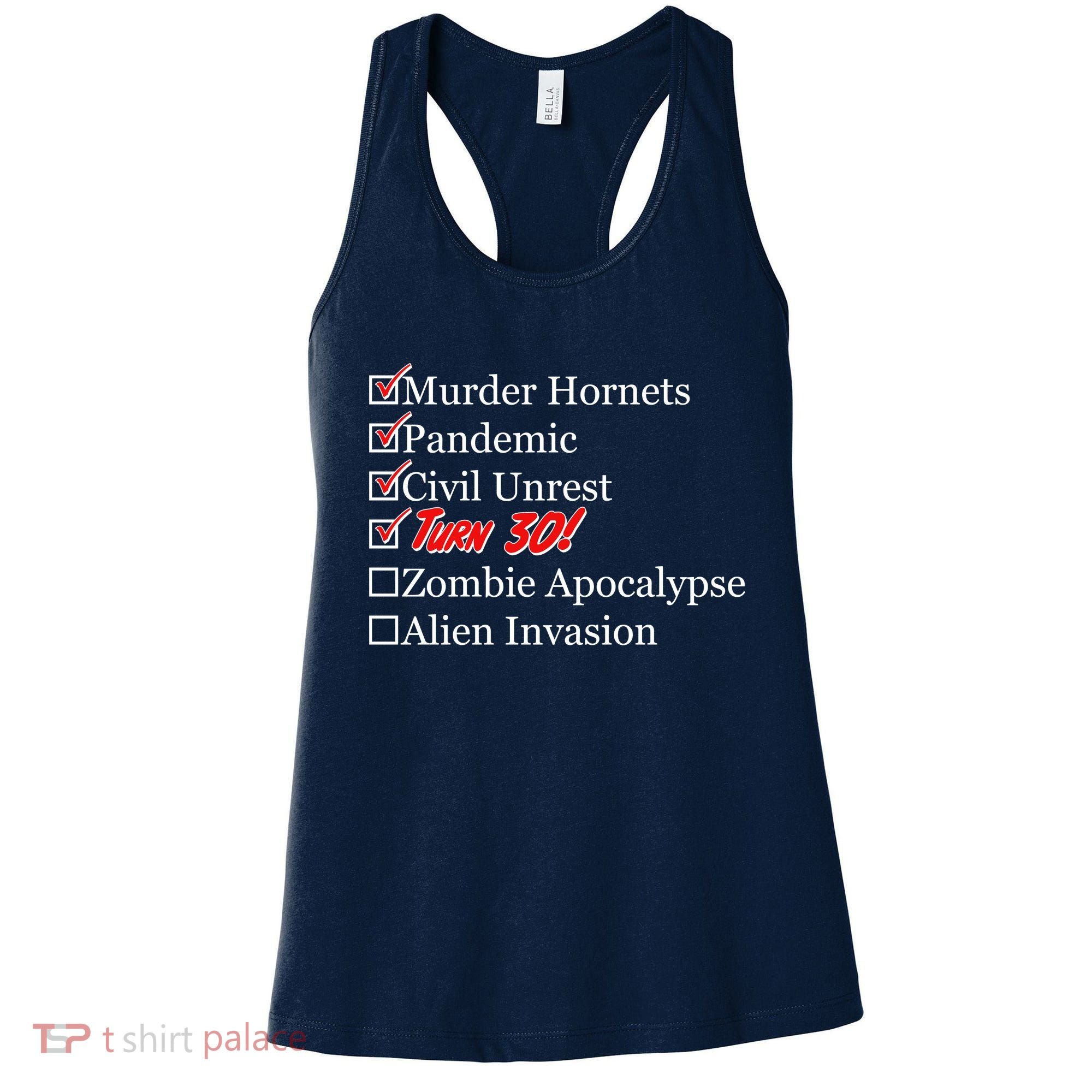 Funny Birthday In Quarantine Checklist 30th Birthday Women's Tank Top
