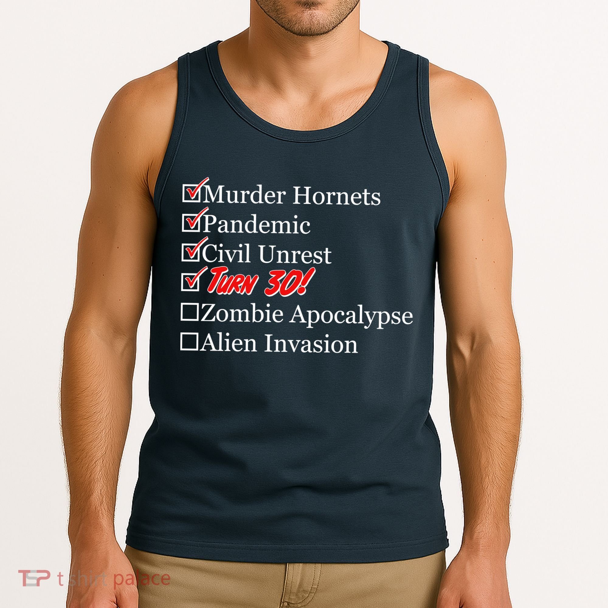 Funny Birthday In Quarantine Checklist 30th Birthday Tank Top