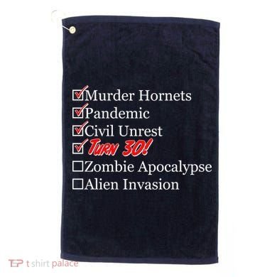Funny Birthday In Quarantine Checklist 30th Birthday Golf Towel