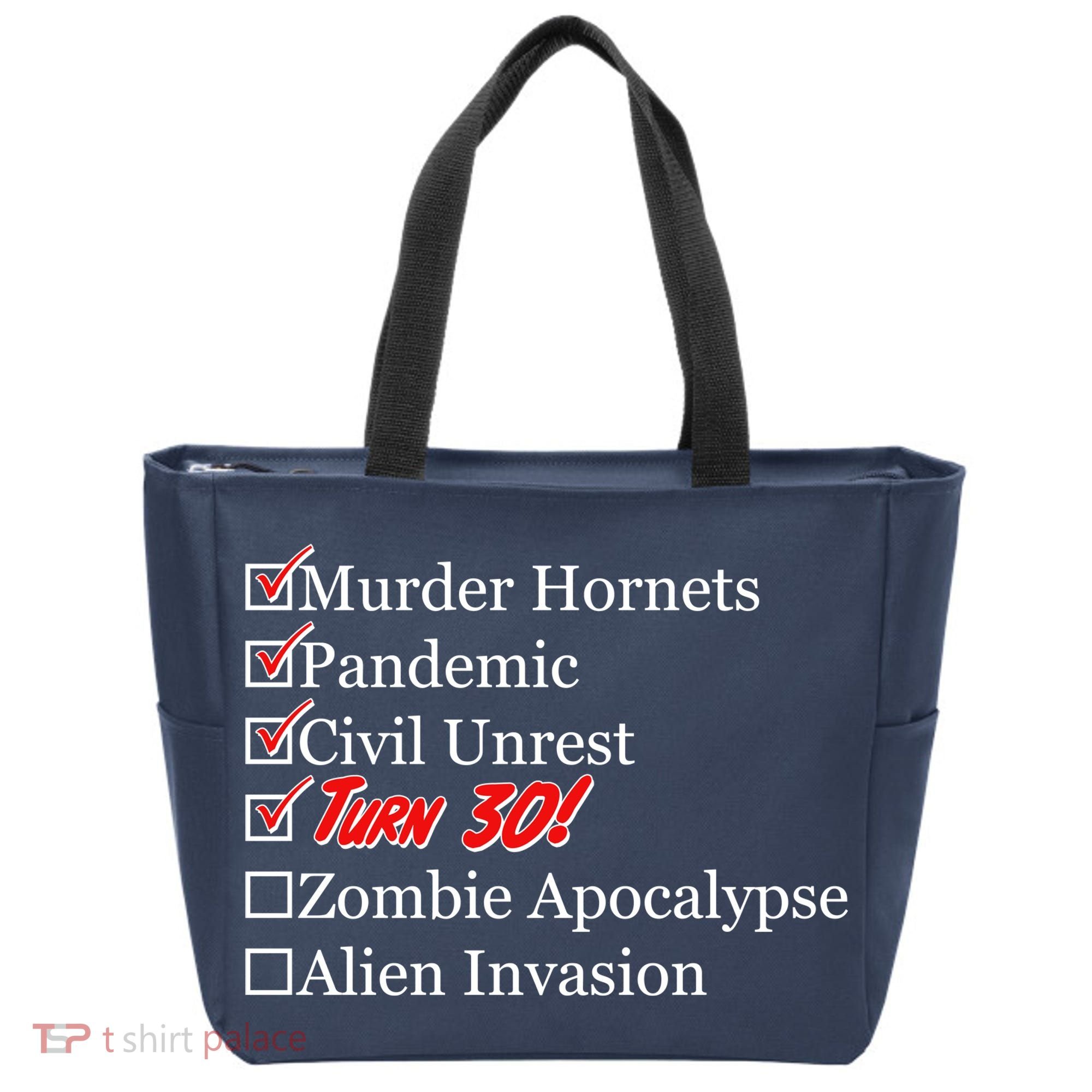 Funny Birthday In Quarantine Checklist 30th Birthday Tote Bag