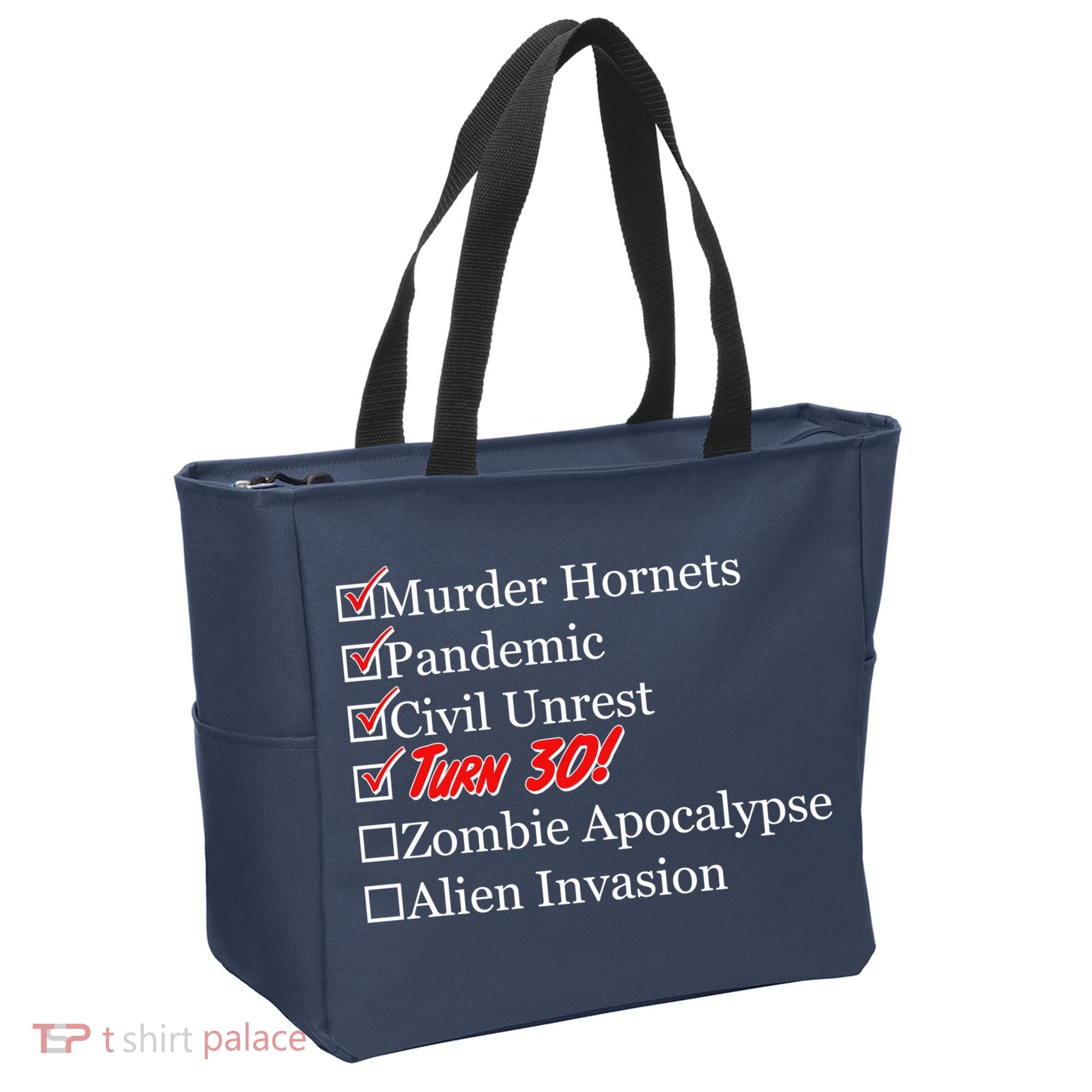 Funny Birthday In Quarantine Checklist 30th Birthday Tote Bag