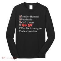 Funny Birthday In Quarantine Checklist 50th Birthday Long Sleeve Shirt thumb 0